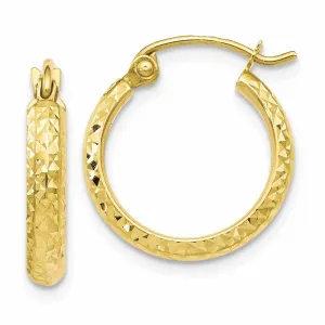 10kt Yellow Gold D.C Hinged Hoop Earrings