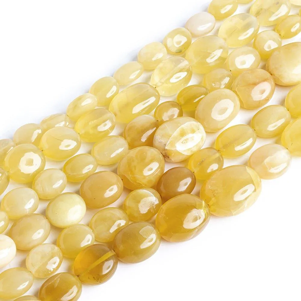 10x8mm-14x11mm Honey Opal Plain Oval Beads - Lot of 6