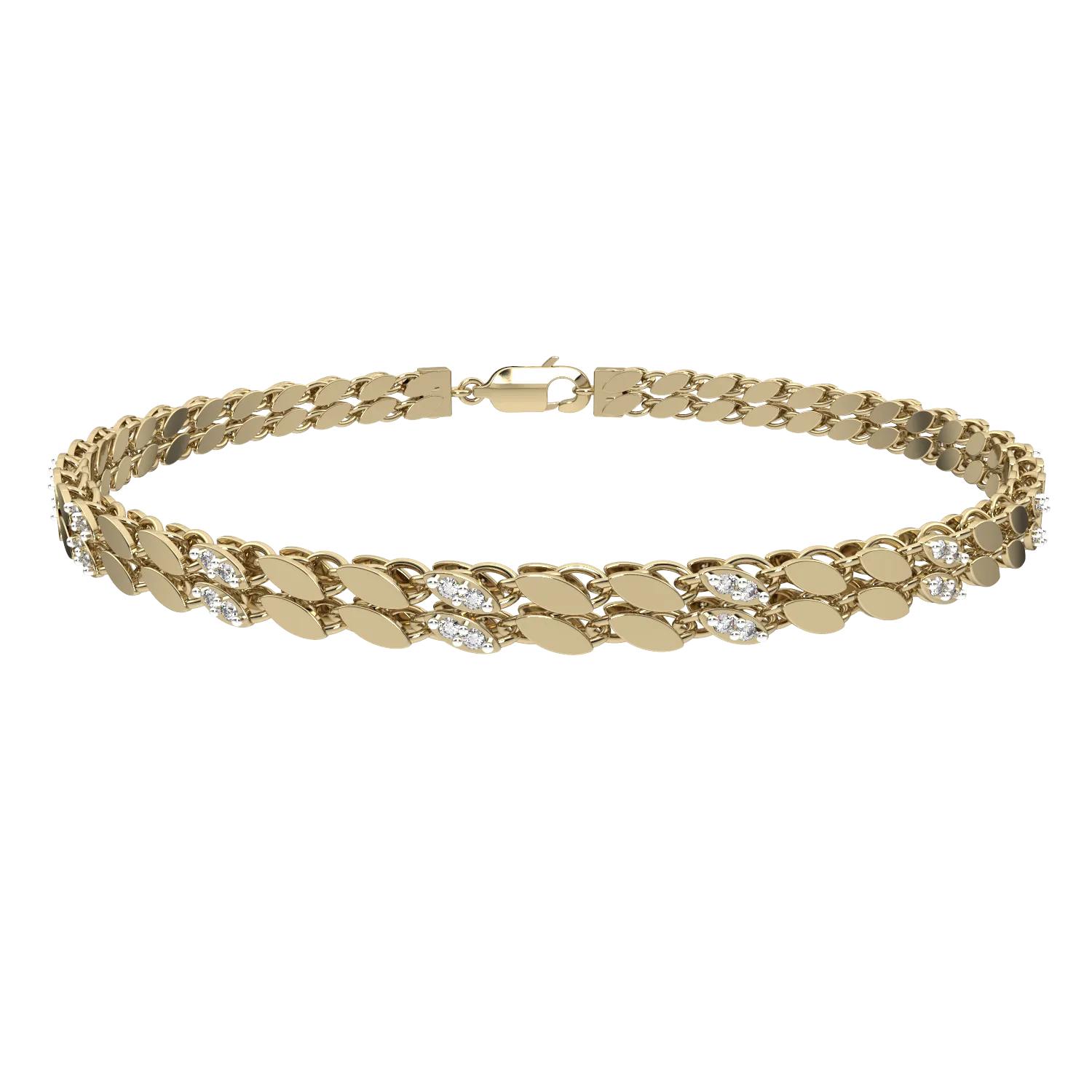 1/4 ct. Diamond Fashion Bracelet in 10K Yellow Gold