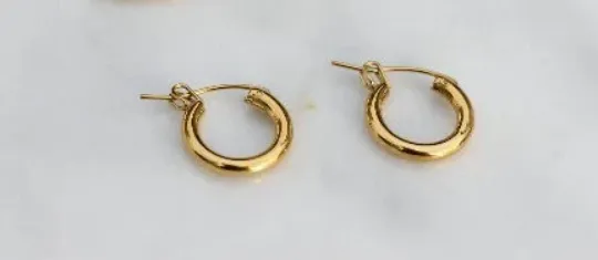 14K Gold-Filled Simple Hoop Earrings