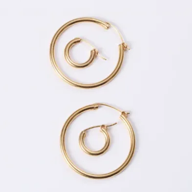 14K Gold-Filled Simple Hoop Earrings