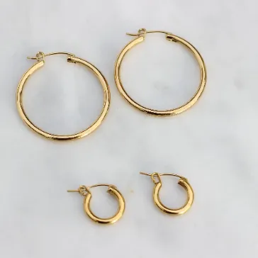 14K Gold-Filled Simple Hoop Earrings