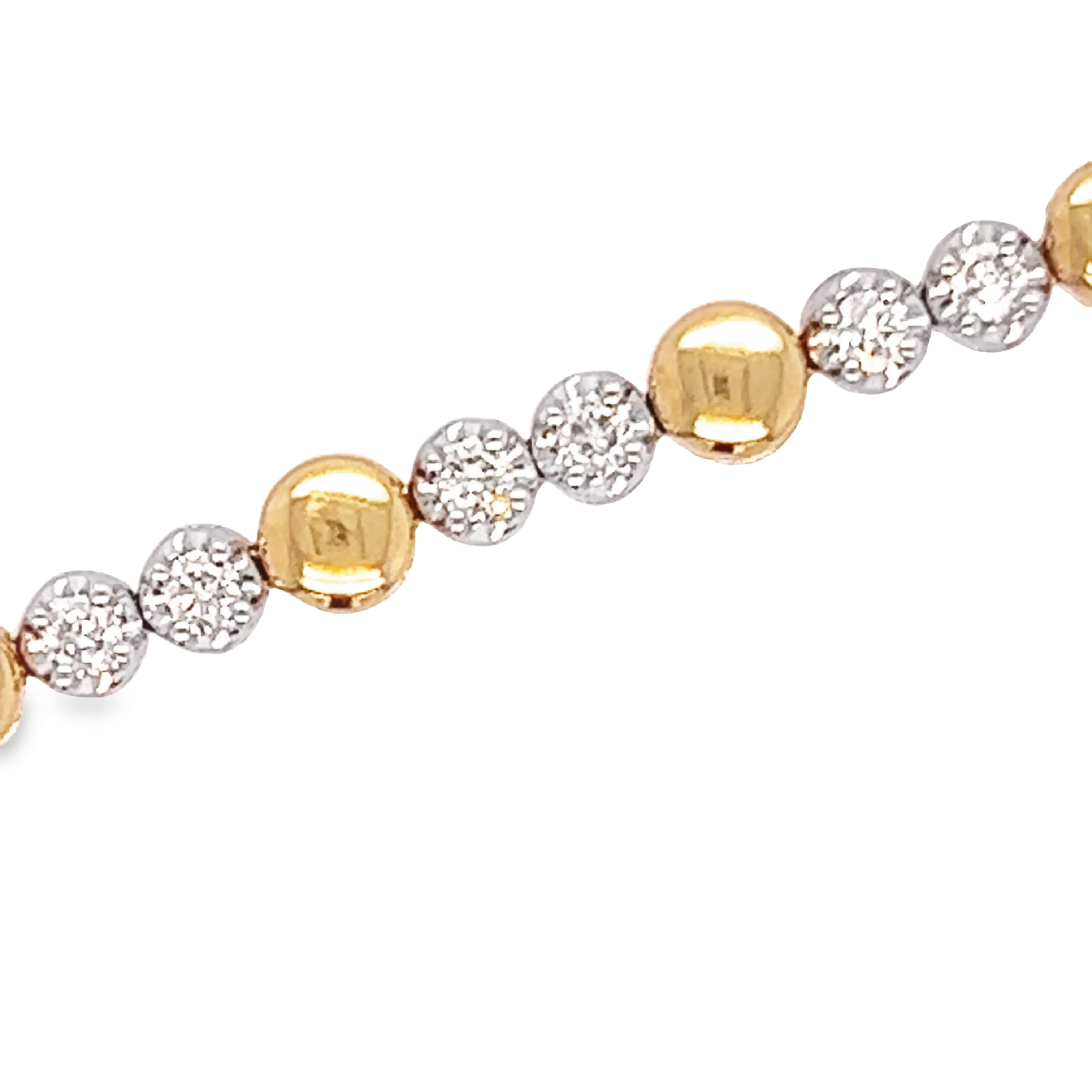 14K Tow Tone Diamond Bracelet - 1.15ctw