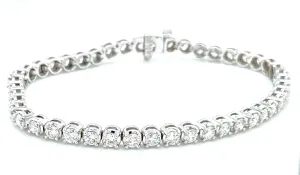 14K White Natural Diamond Diamond Bracelet Bracelet