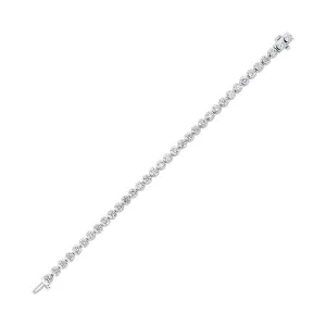 14KT White Gold & Diamond Classic Book Tennis Bracelet  - 7 ctw