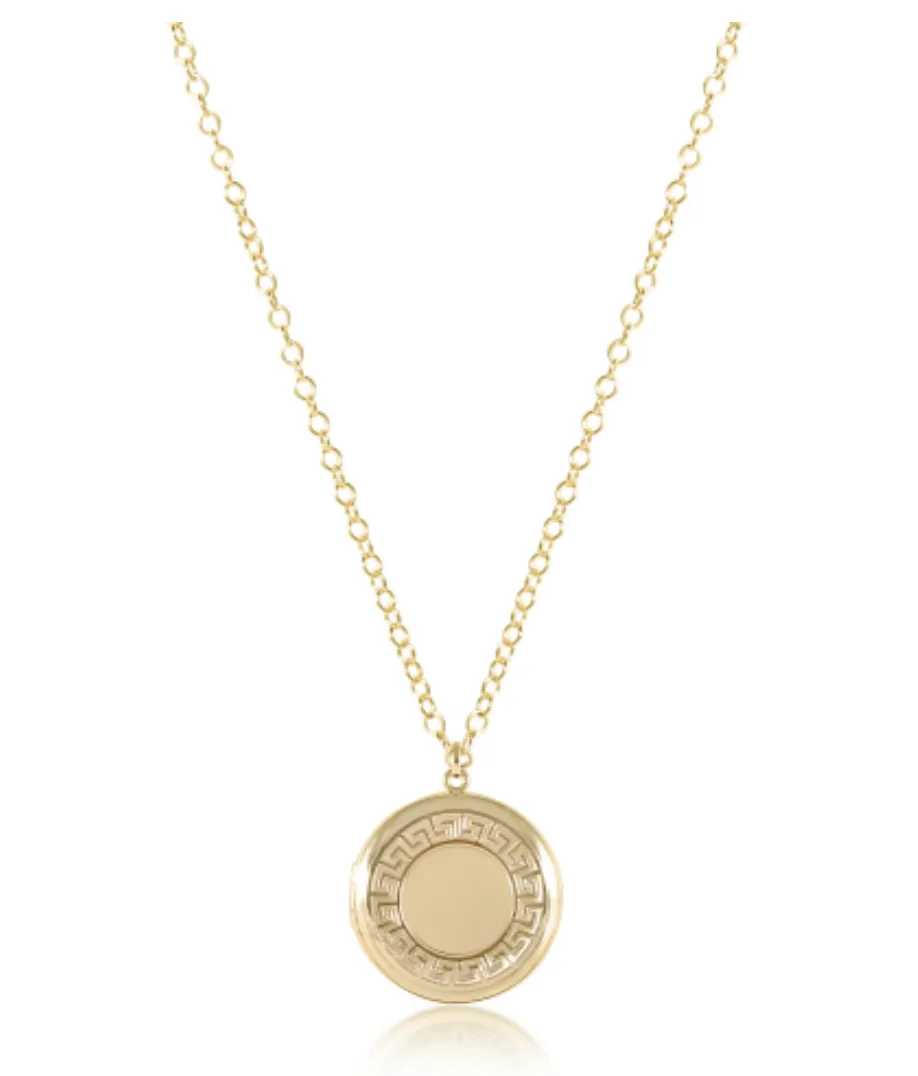 16" necklace gold - cherish medium gold locket by enewton