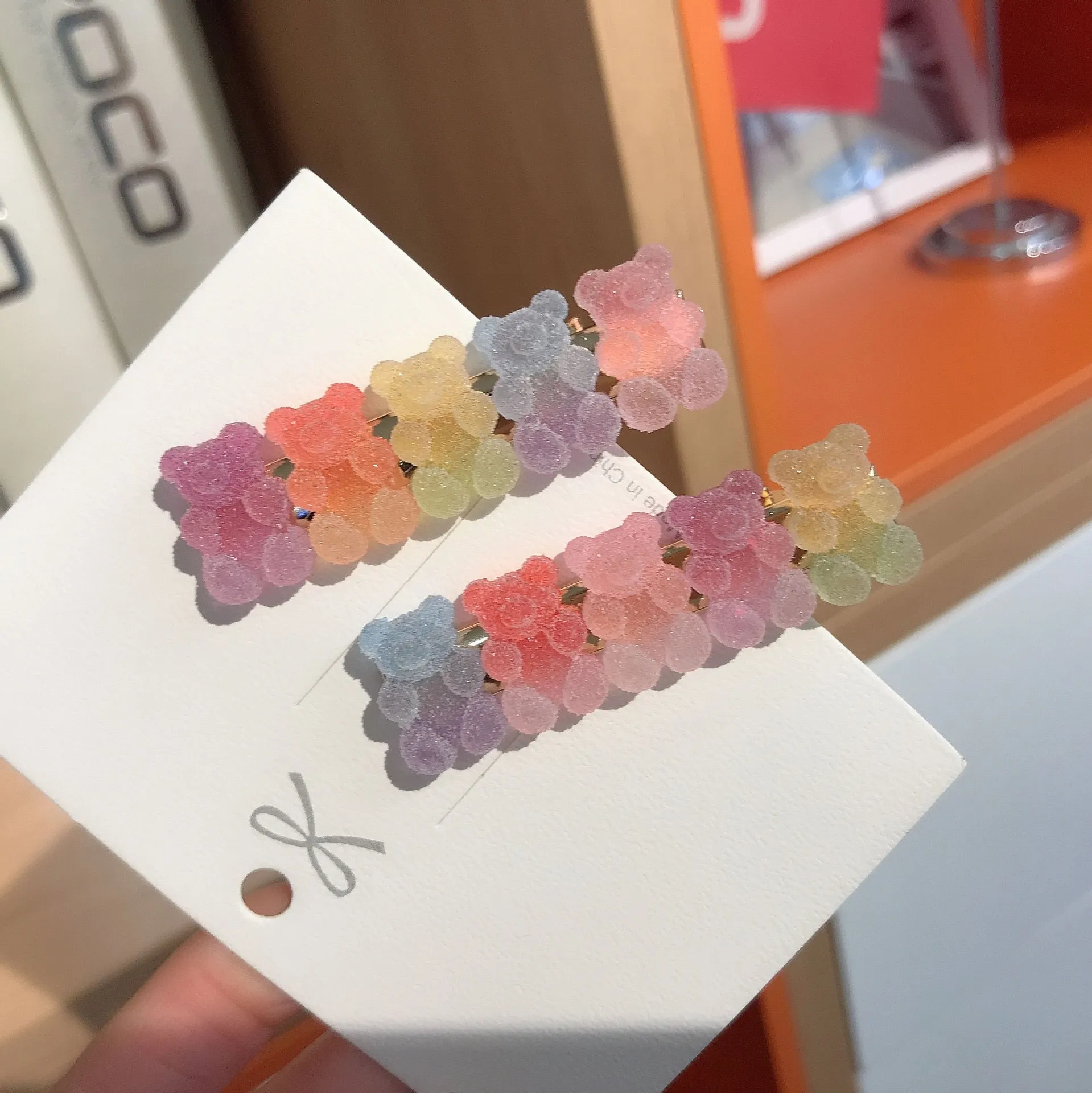 1PC Sugardrop Gummy Bear Hair Clips