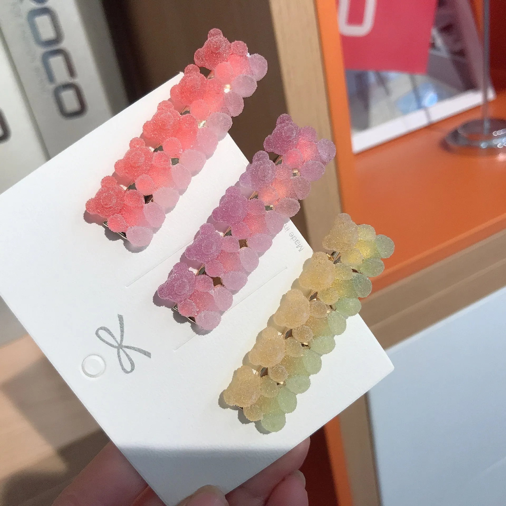 1PC Sugardrop Gummy Bear Hair Clips