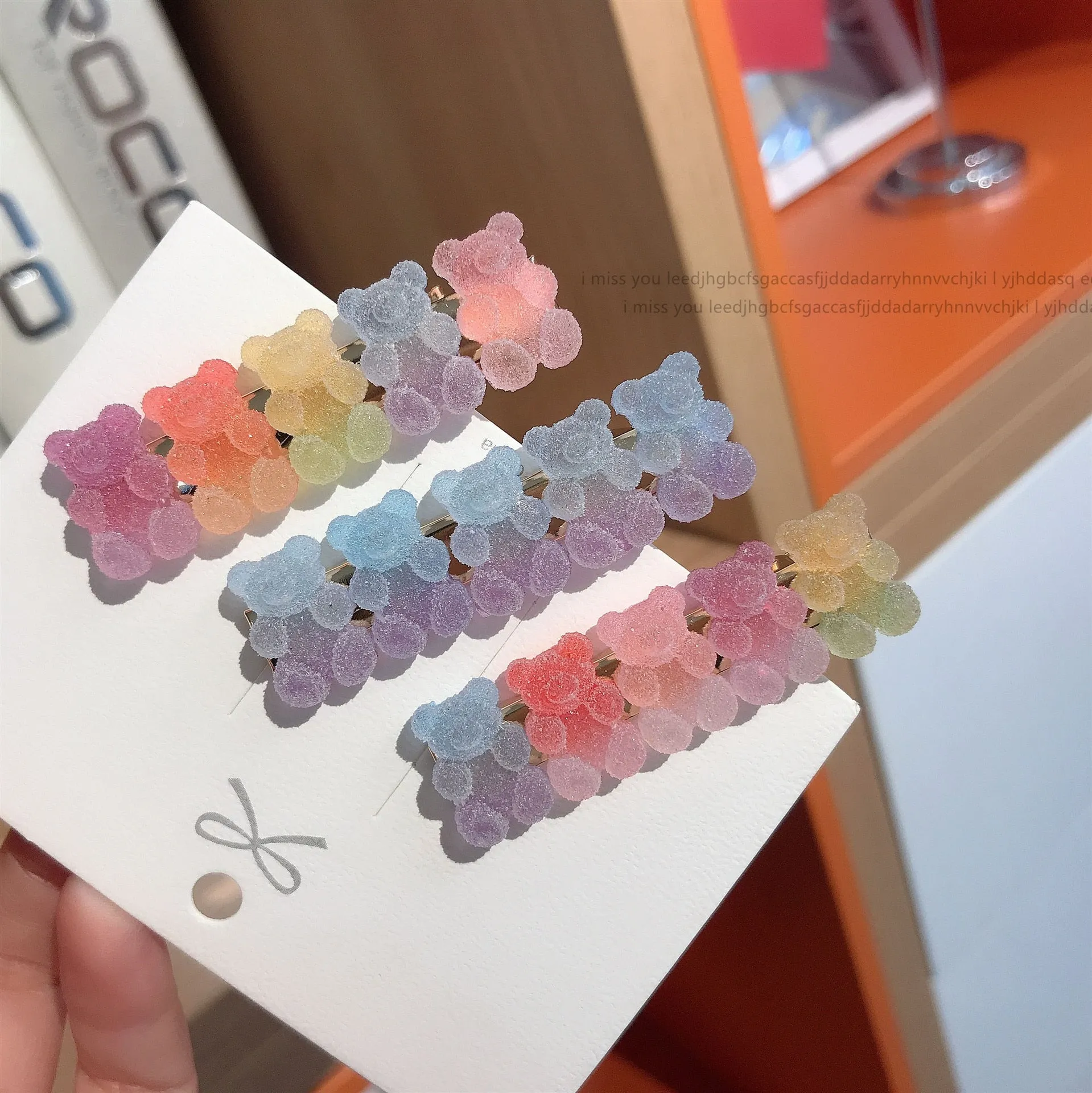 1PC Sugardrop Gummy Bear Hair Clips