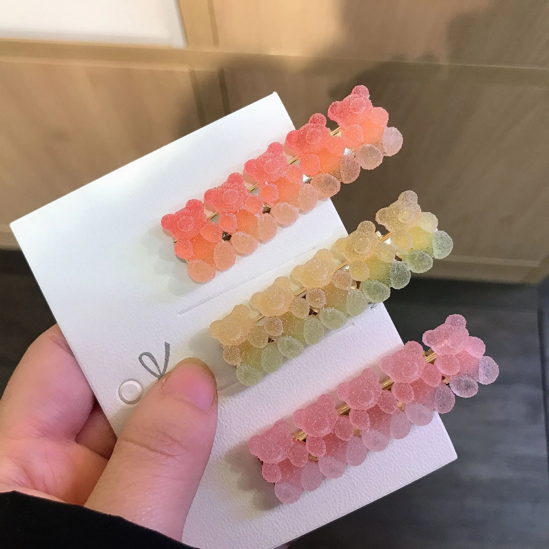 1PC Sugardrop Gummy Bear Hair Clips