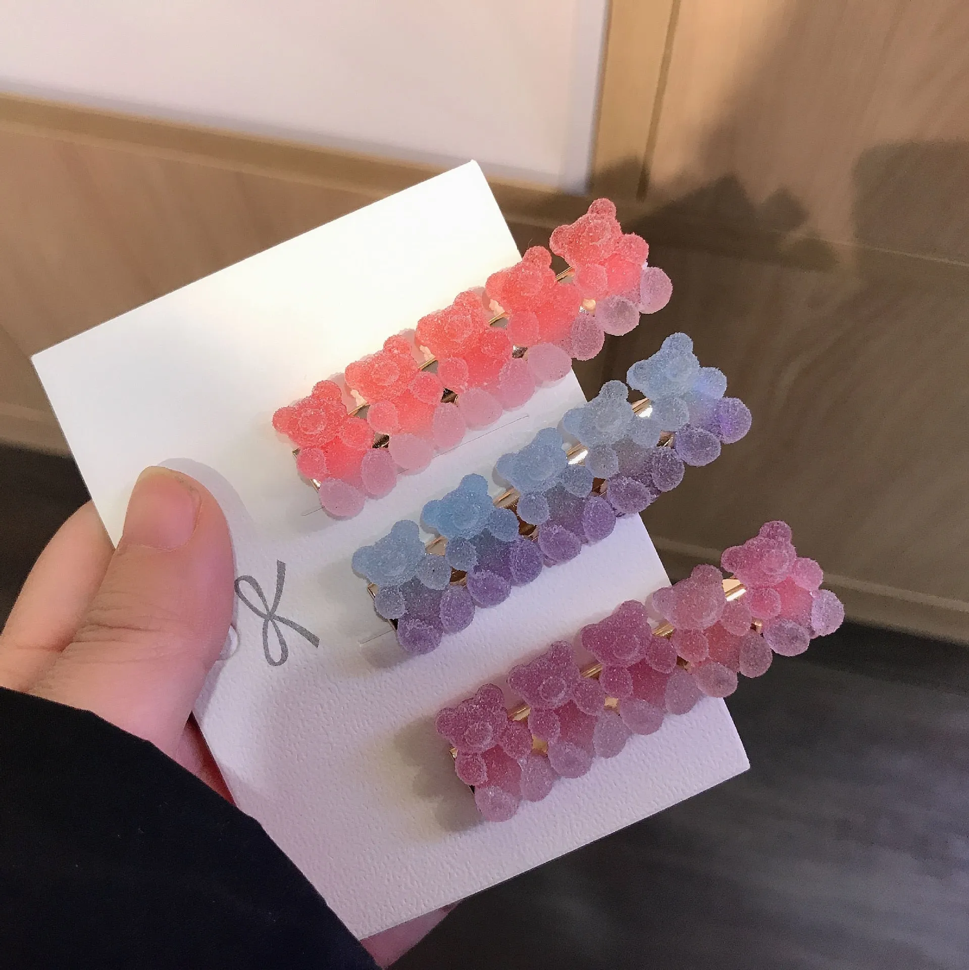 1PC Sugardrop Gummy Bear Hair Clips