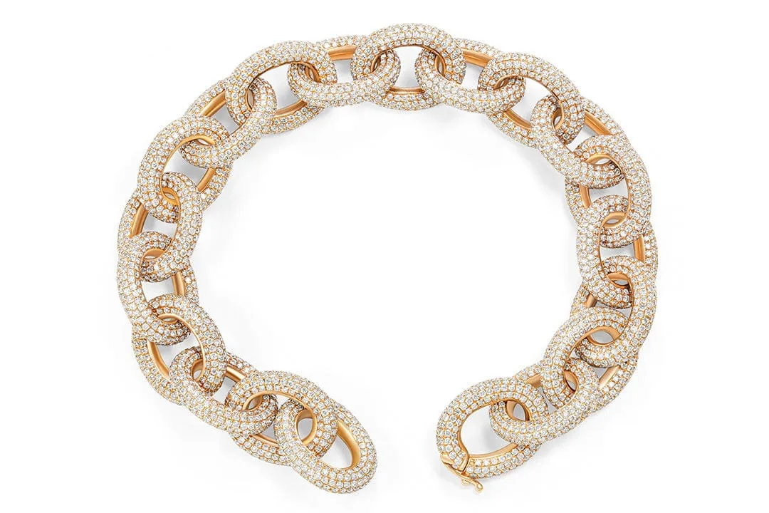 26.75 ctw Pavè Diamond Link Bracelet