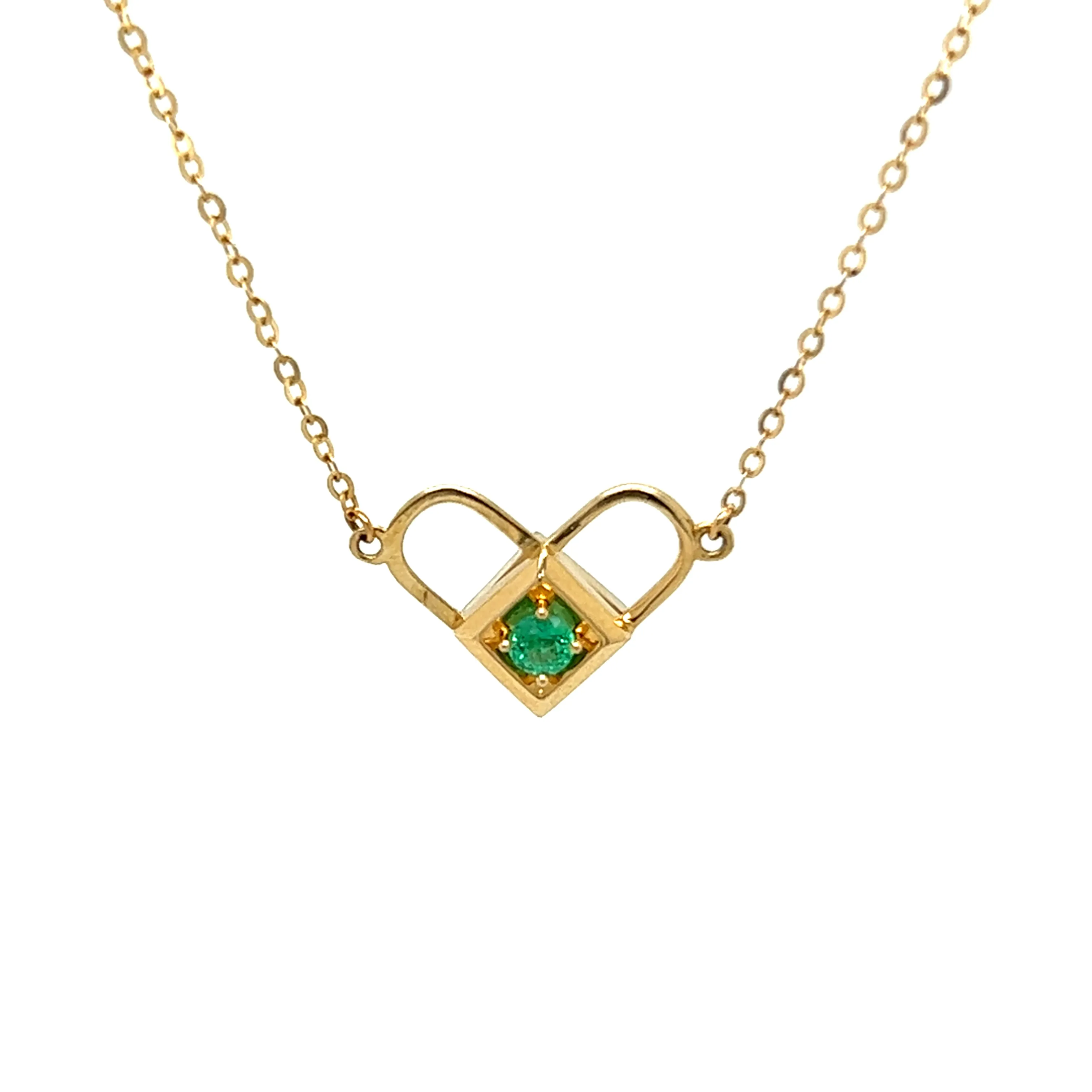 4 in 1 Heart Lock Gemstone and Diamond Necklace