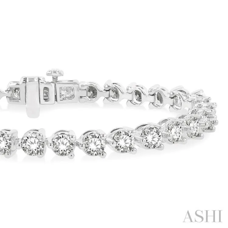 9.00CT RDDM 3 PRONG BRACELET WG 14K-G*