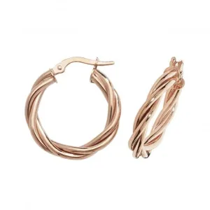 9ct Rose Gold Hoop Earrings ER1006R