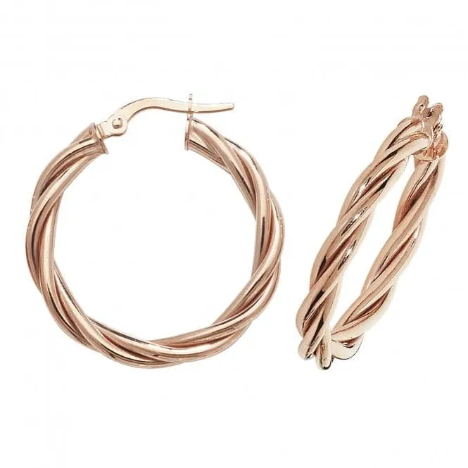 9ct Rose Gold Hoop Earrings ER1006R