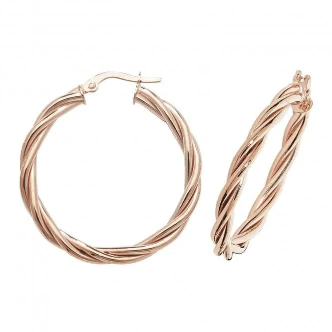 9ct Rose Gold Hoop Earrings ER1006R