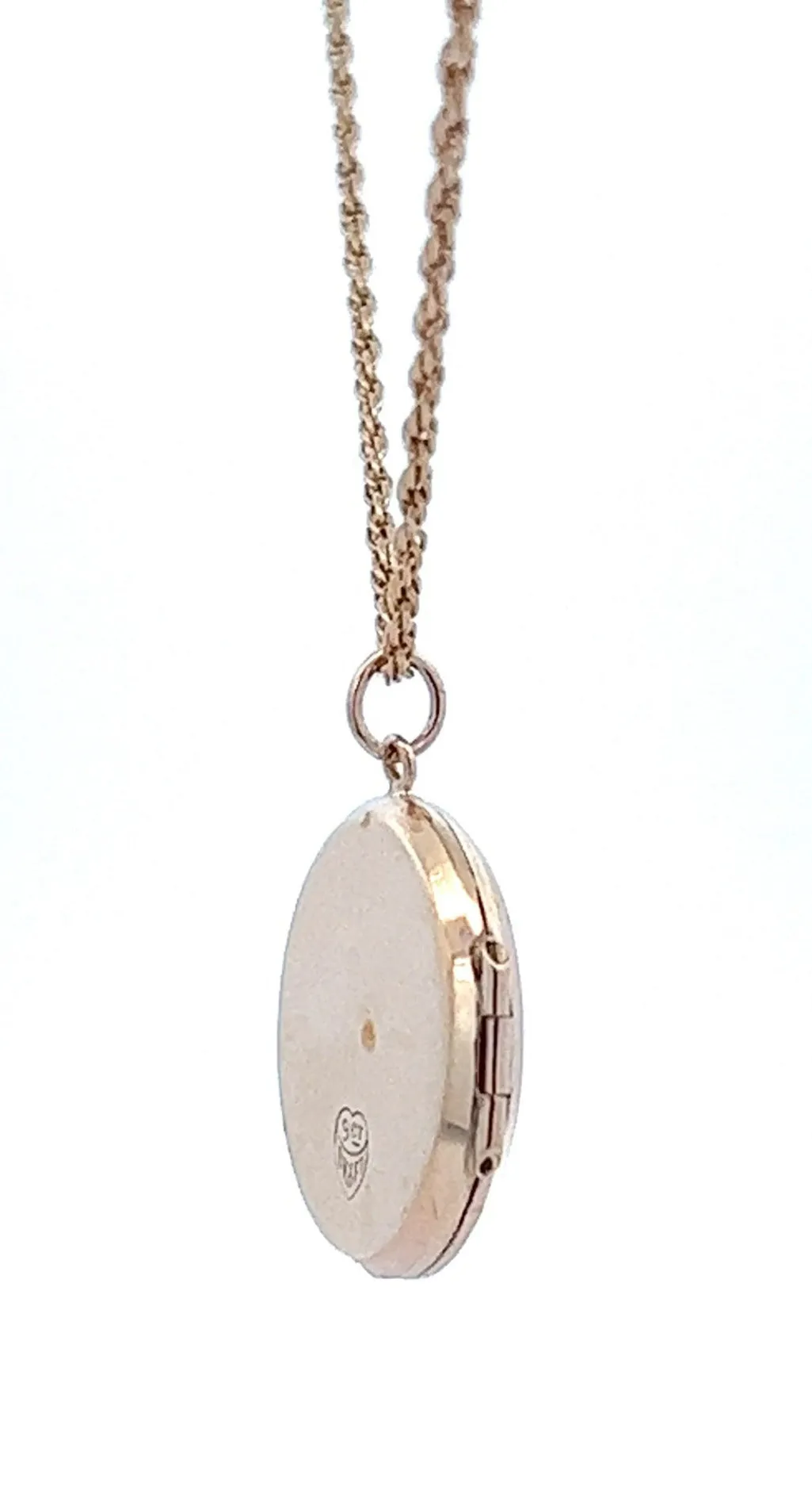 9ct Yellow Gold Opening Photo Locket with Hand Engraved Front