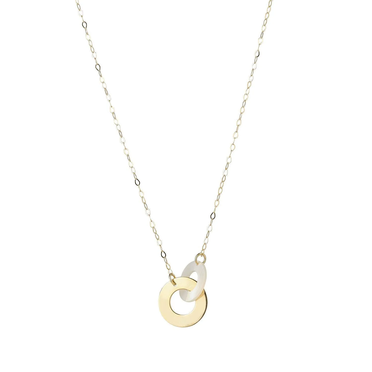 9kt Gold Mother of Pearl Pendant Necklace