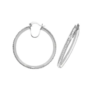 Acotis Silver Crystal Hoop Earrings G51019