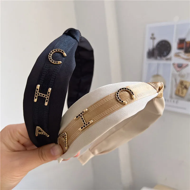 Advanced Headband New Metal Hair Accessories Retro Hairpin Non-Slip Go Out Small Fragrance Headband Female