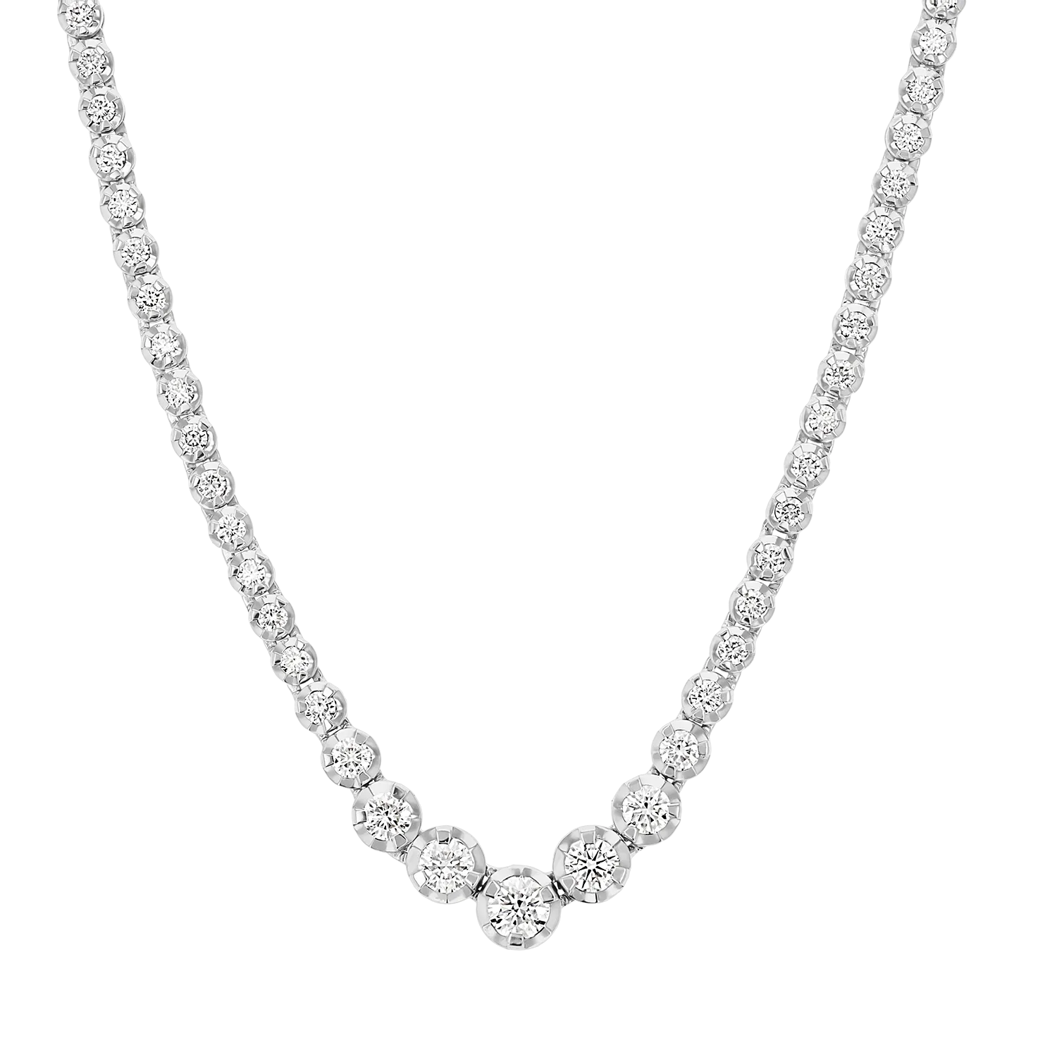 Allure Graduated Diamond Tennis Necklace