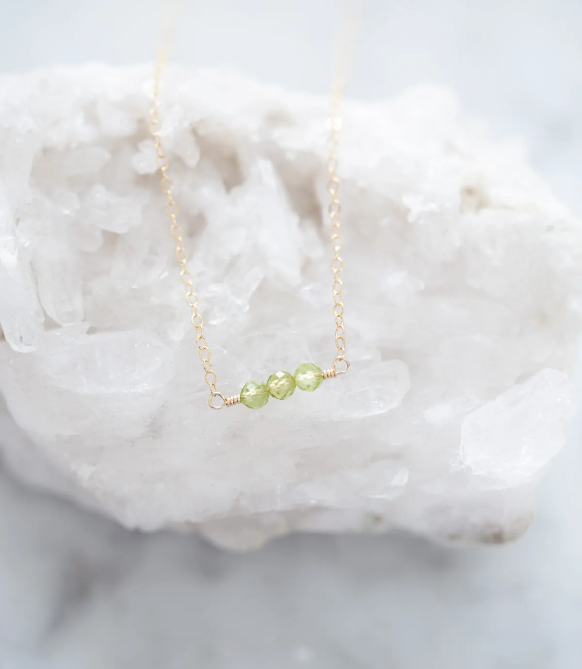 Amara Gemstone Necklace - Peridot