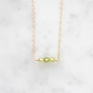 Amara Gemstone Necklace - Peridot