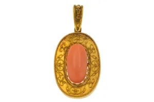 Antique 18ct Gold Coral Locket