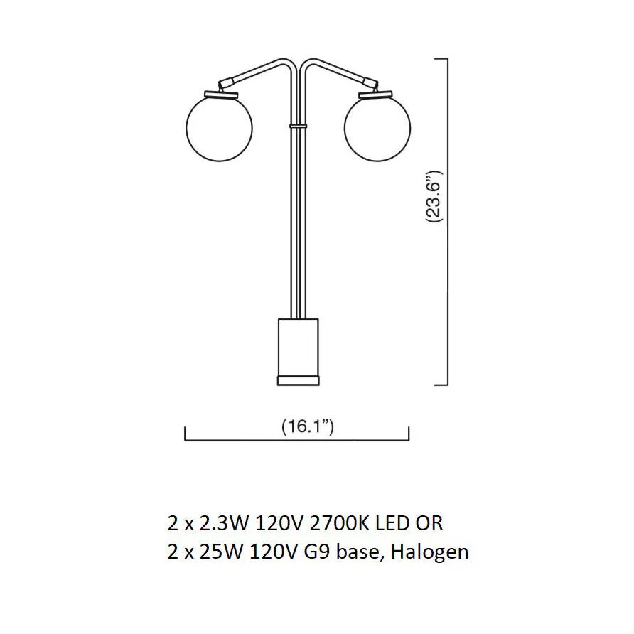 Array Opal Table Lamp