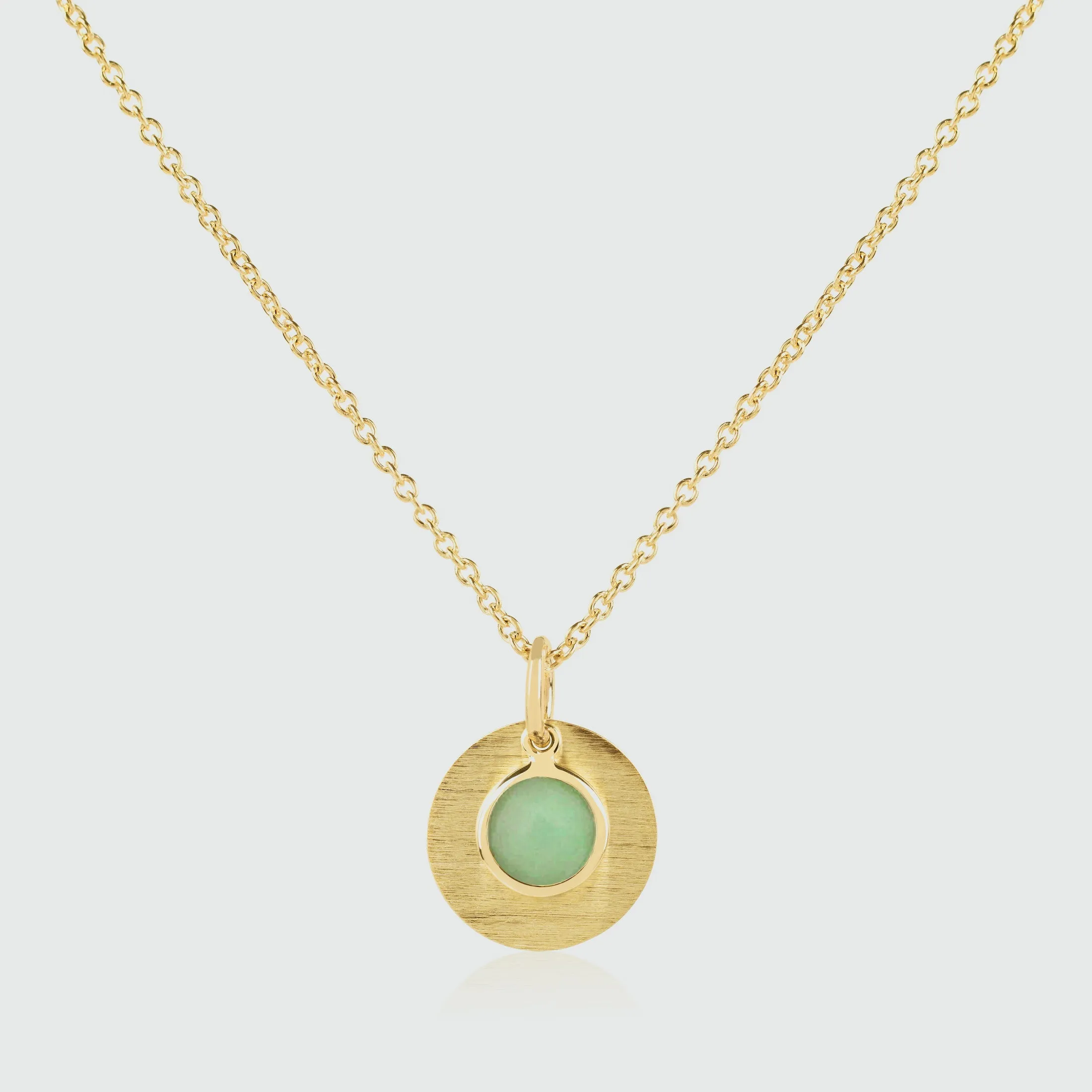 Bali 9ct Gold Chrysoprase May Birthstone Necklace