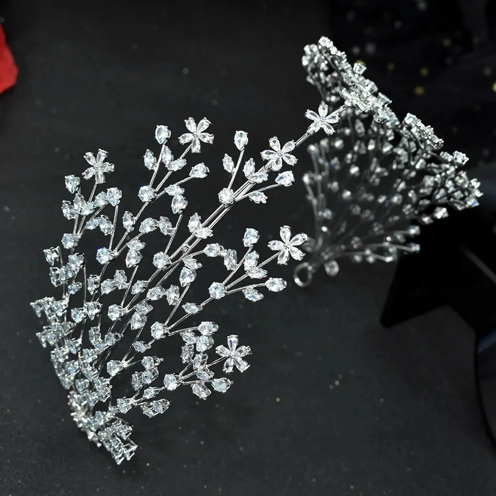 Baroque Crystal Tiara – Bridal Pageant Headpiece