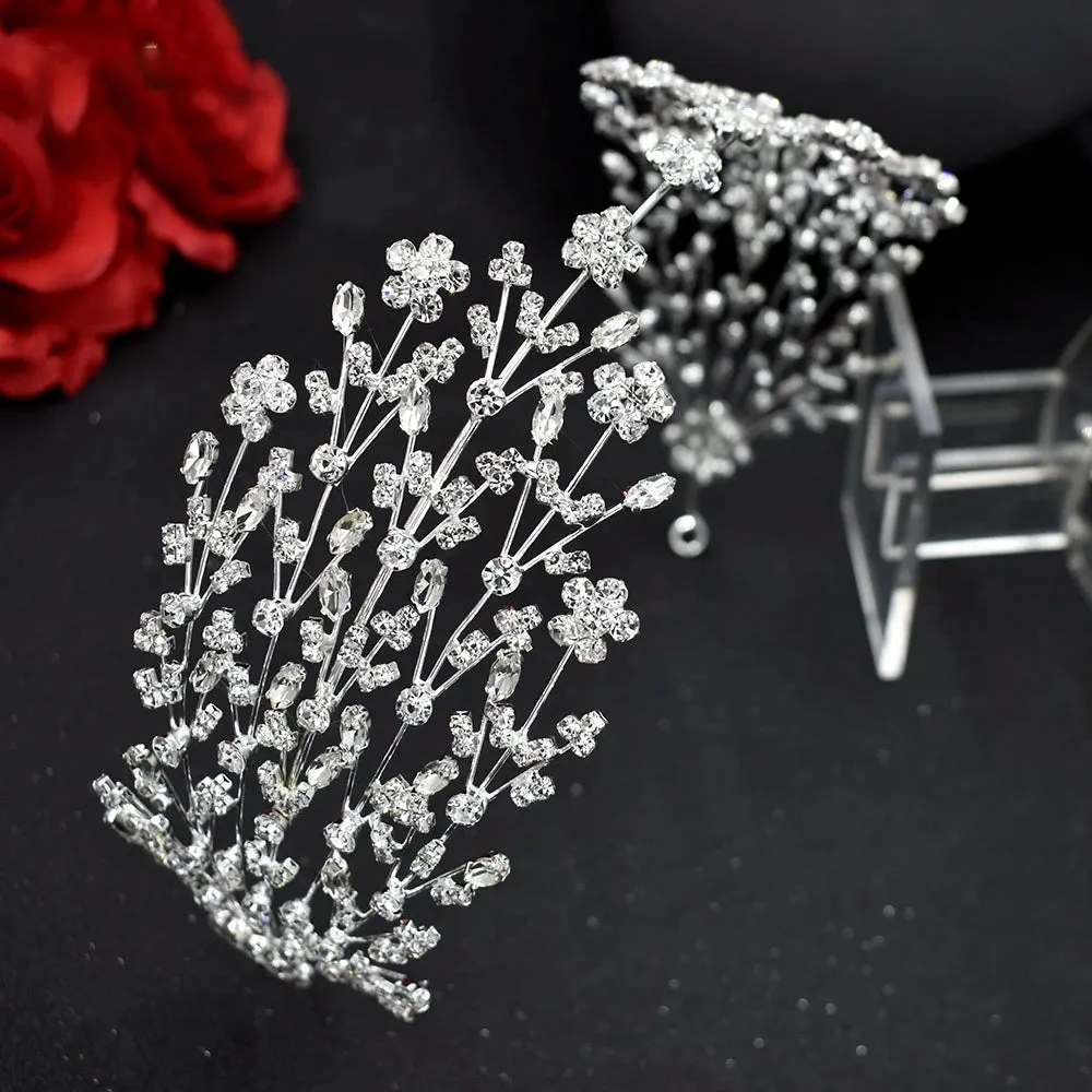 Baroque Crystal Tiara – Bridal Pageant Headpiece