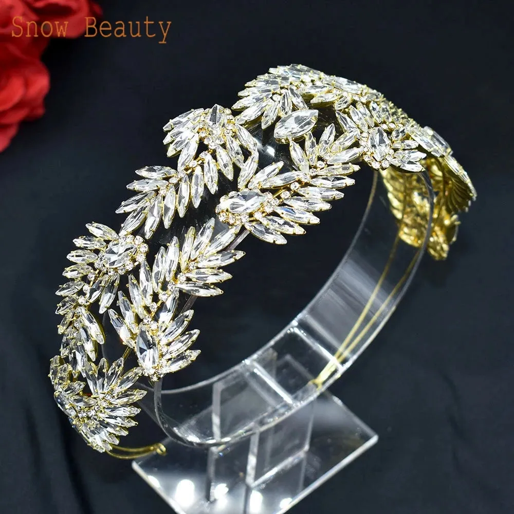 Baroque Crystal Tiara – Bridal Pageant Headpiece