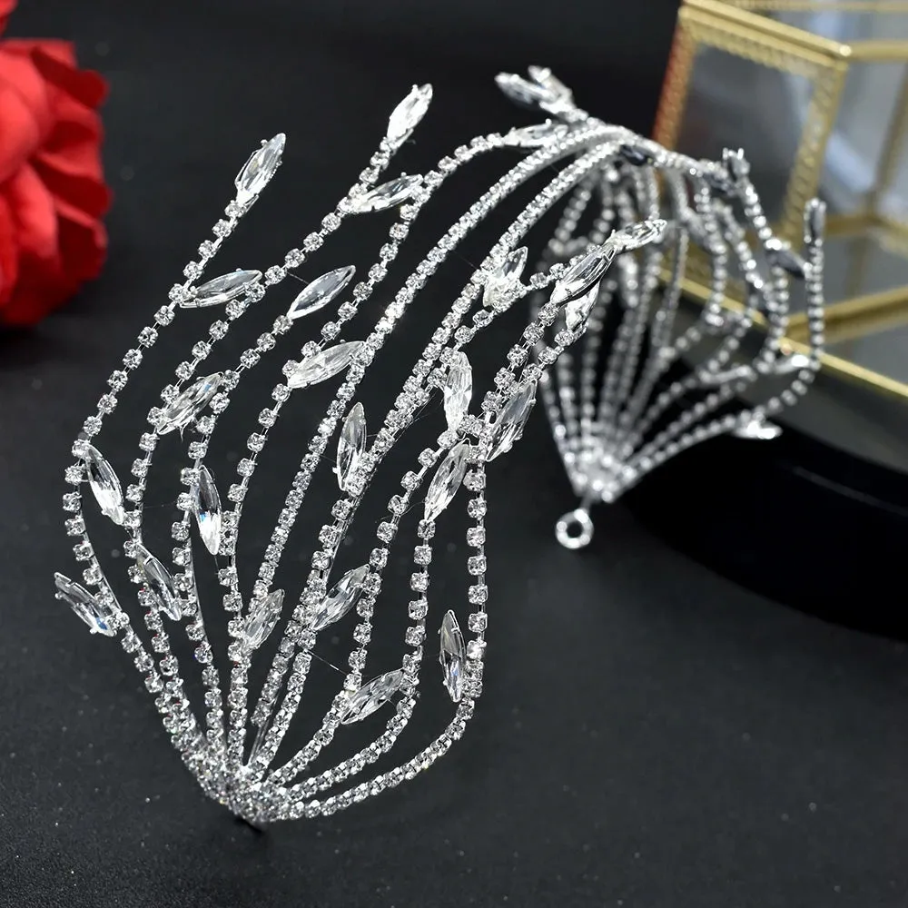 Baroque Crystal Tiara – Bridal Pageant Headpiece