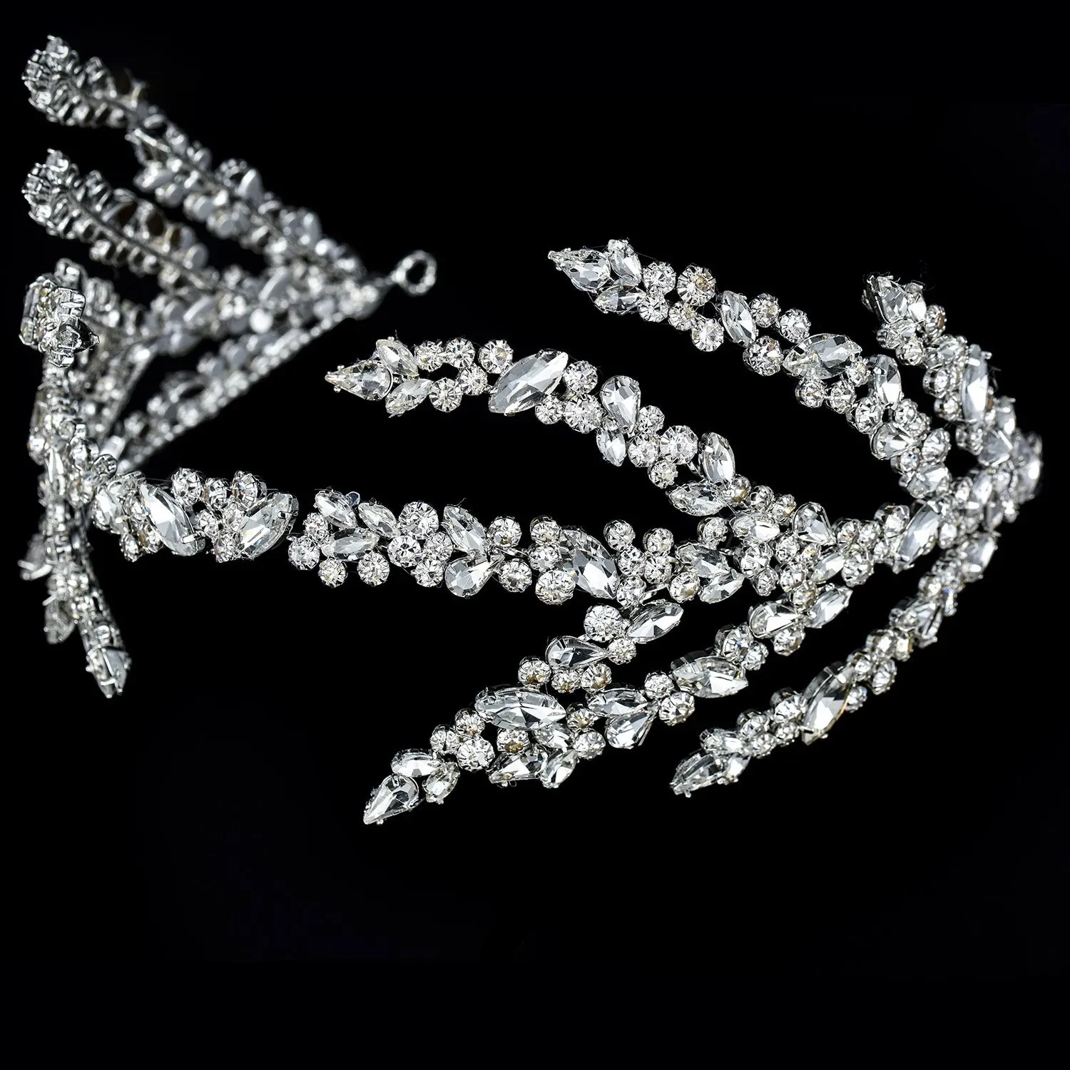 Baroque Crystal Tiara – Bridal Pageant Headpiece