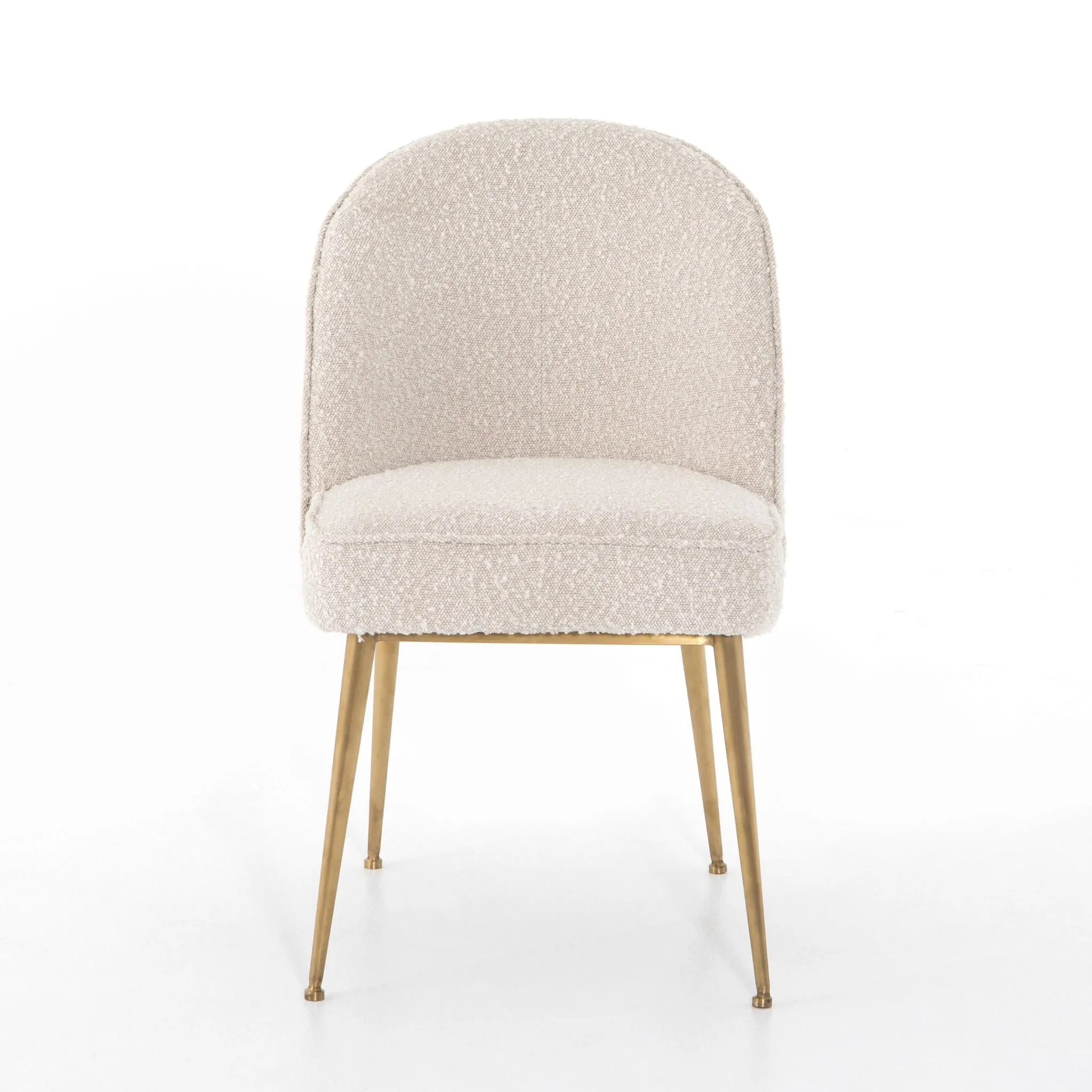 Boucle meets Brass Dining Chair