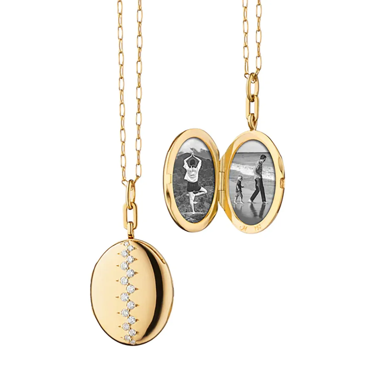 Catherine Staggered Diamond Locket