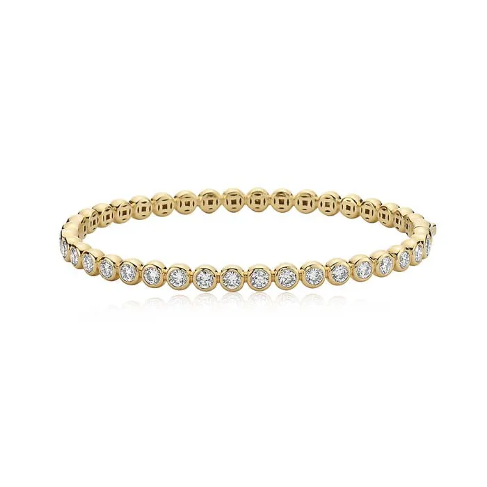 Charles Krypell Diamond Bubble Bangle Bracelet in 18K Yellow Gold