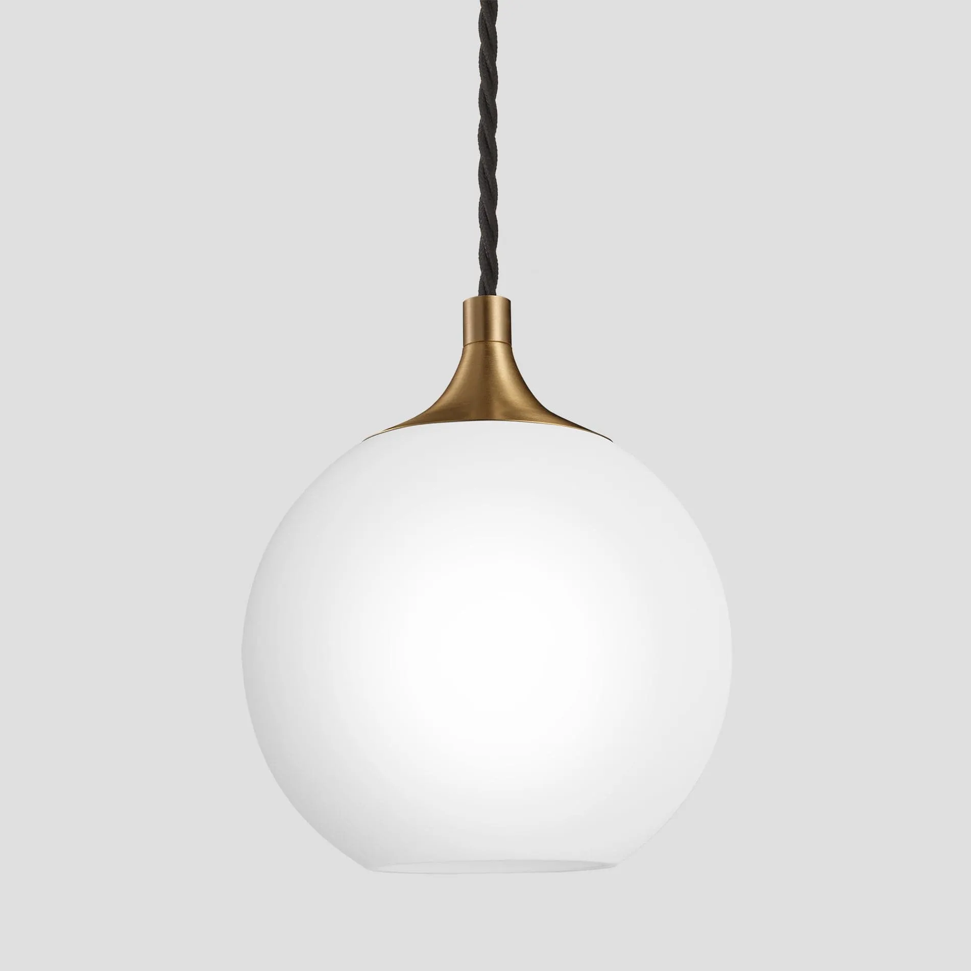 Chelsea Opal Glass Globe Pendant Light - 7 Inch - White