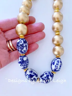 Chunky Gold Chinoiserie Necklace