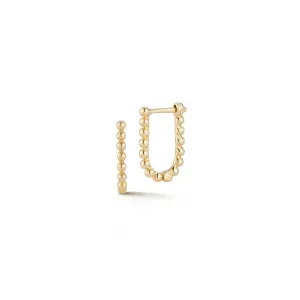 Dana Rebecca Designs Poppy Rae Pebble U Hoops - Yellow Gold