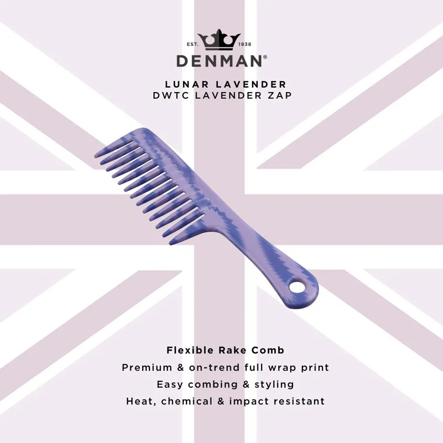 Denman Deluxe DWTC Lavender Zap Shower Detangler Comb