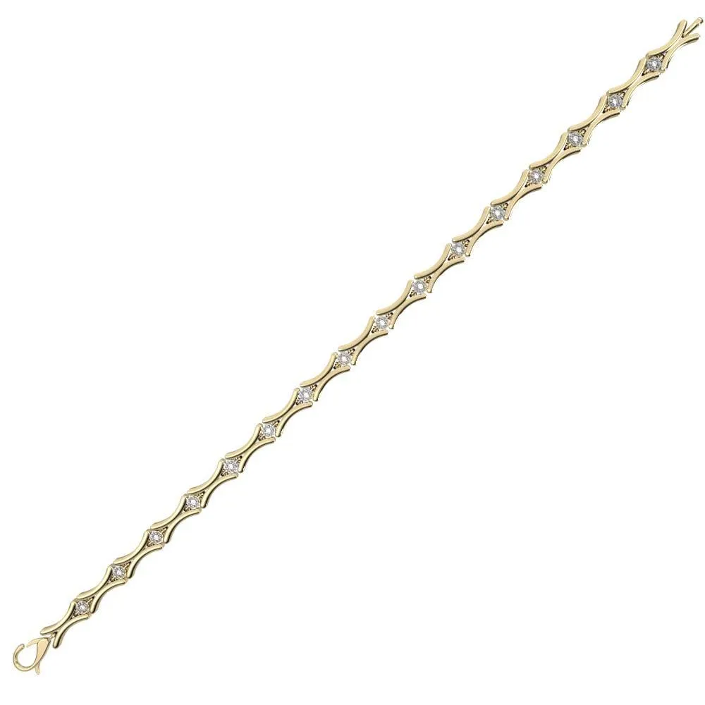 Diamond Fashion Bracelet in 10K Yellow Gold