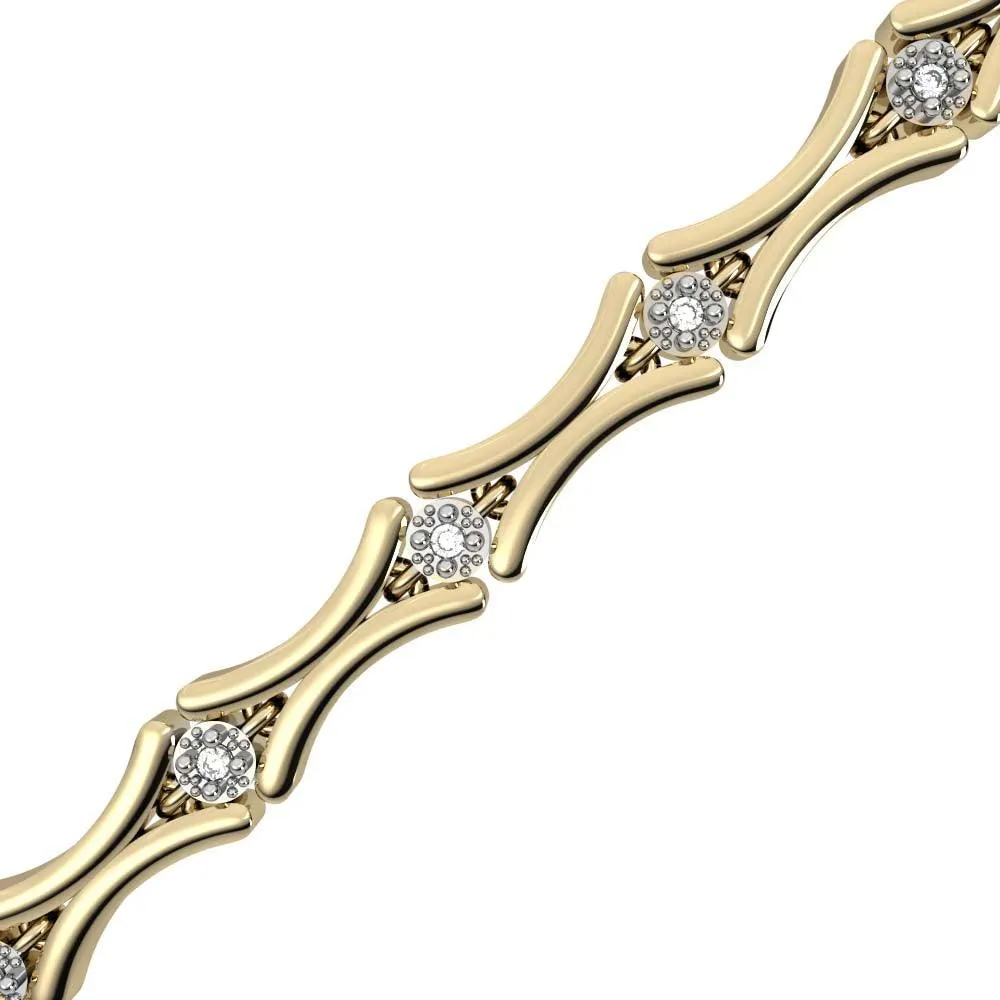 Diamond Fashion Bracelet in 10K Yellow Gold