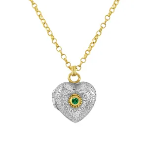 Emerald Love Locket Necklace