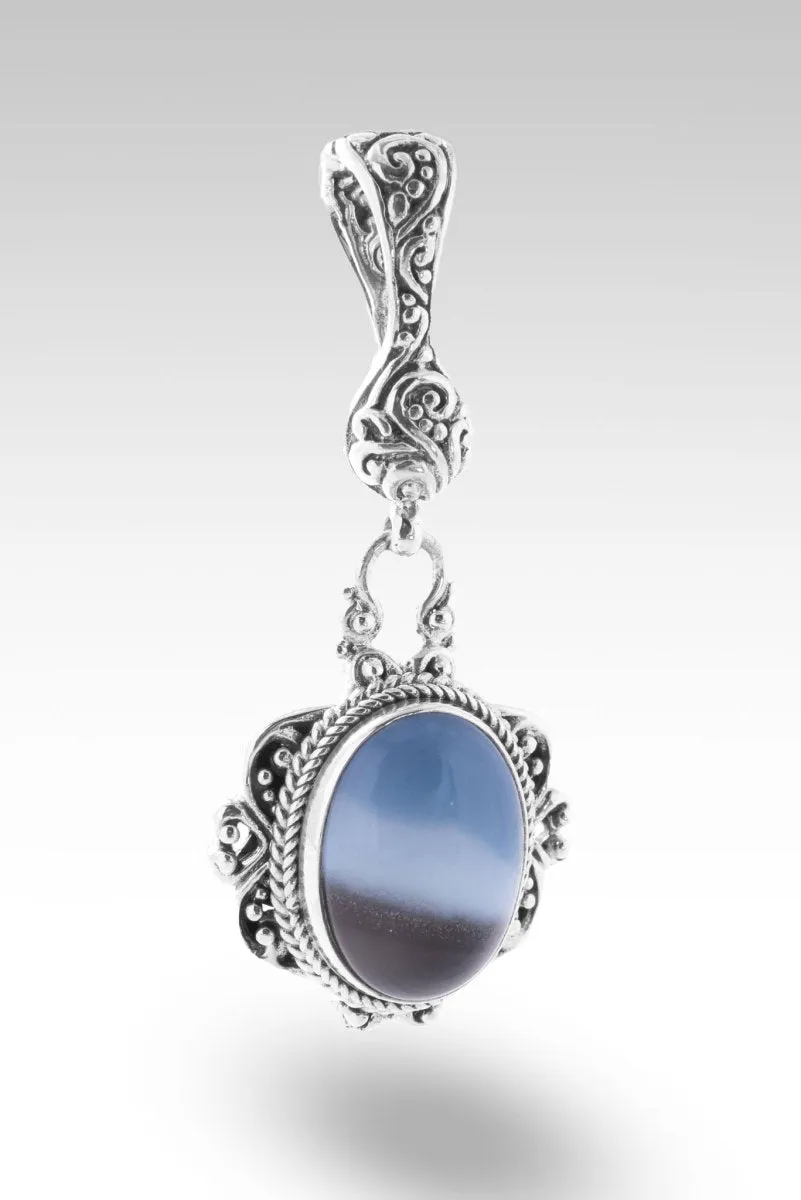 Ethereal Aura Pendant™ in Banded Blue Opal