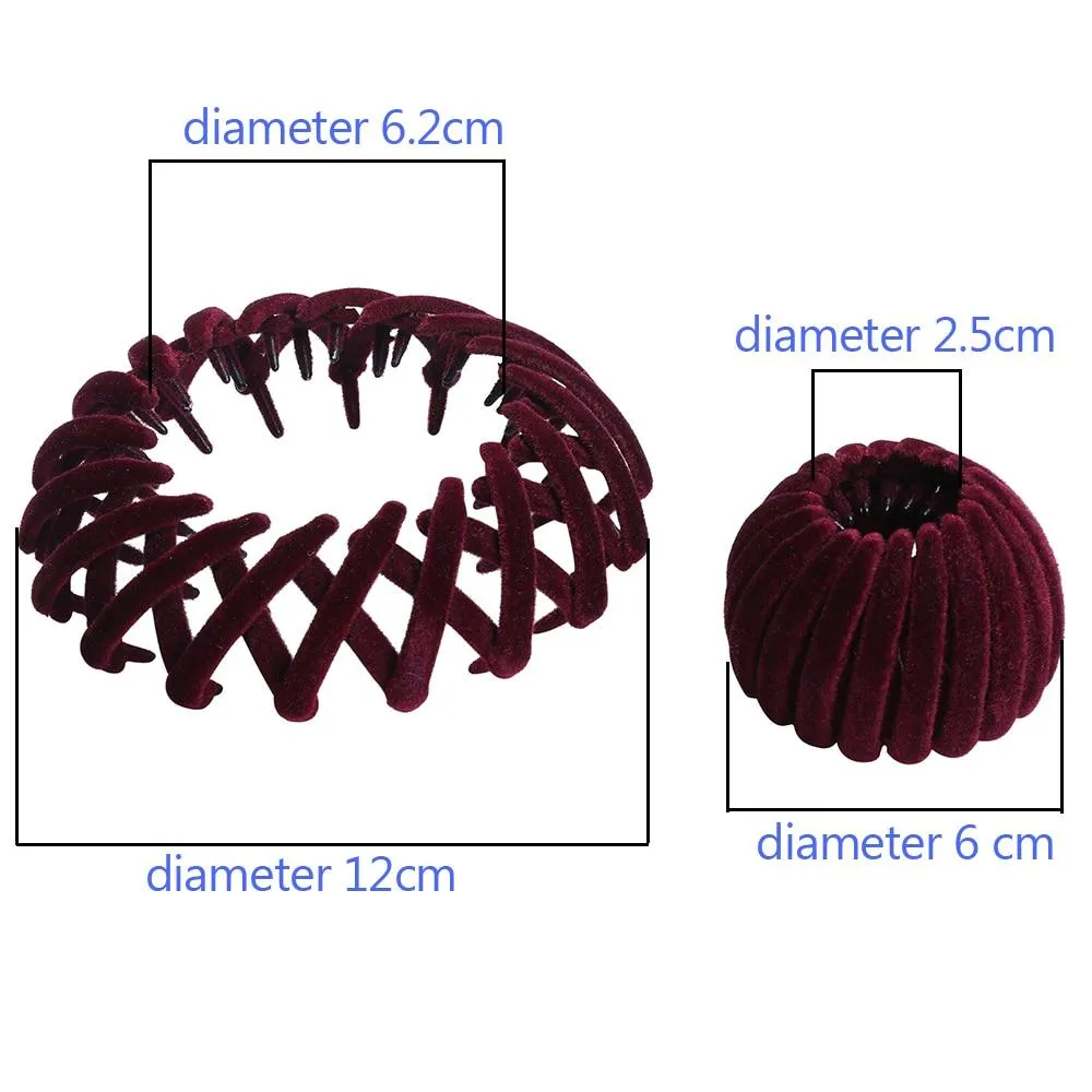 Expandable Retro Birds Nest Shaped Hair Claws With Rhinestone Accessory