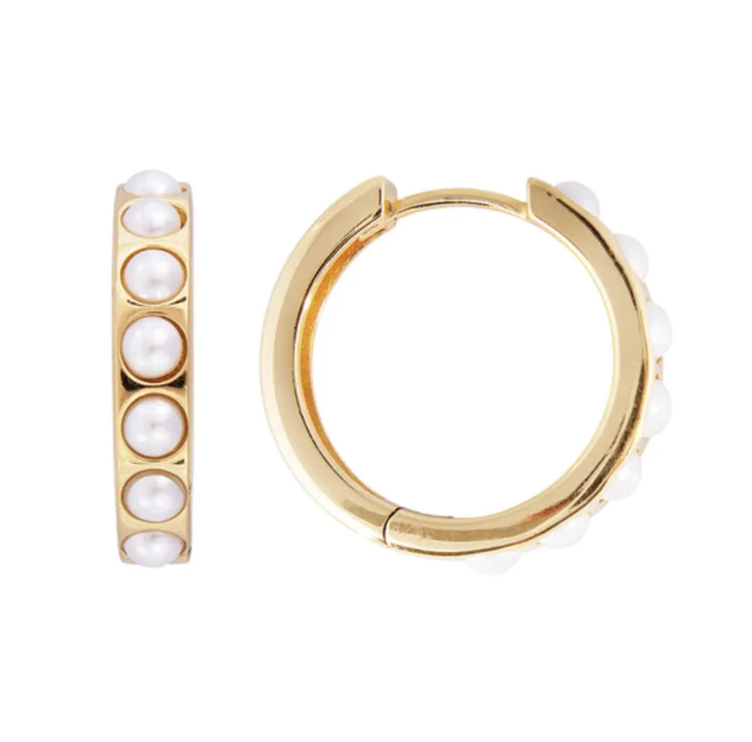 Fairley Crystal Pearl Maxi Hoops