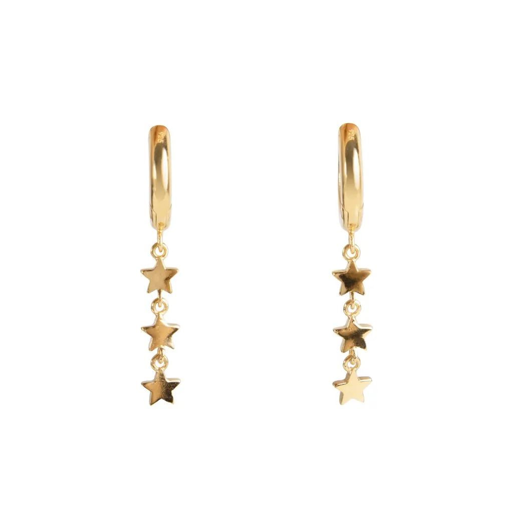 Fairley Mini Stardust Hoops Gold